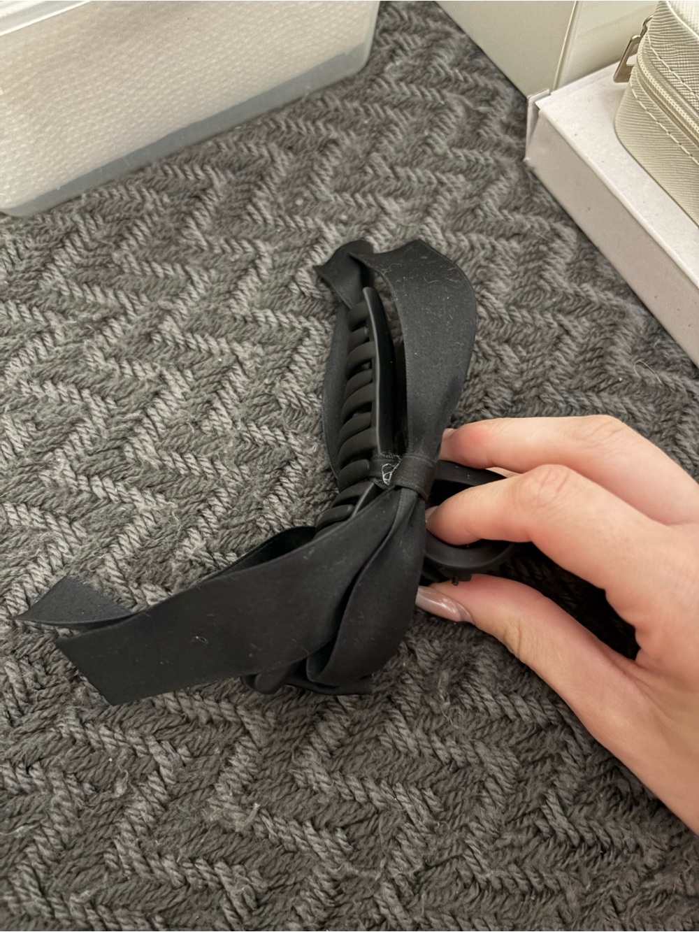 Black Bow Claw Clip NEW